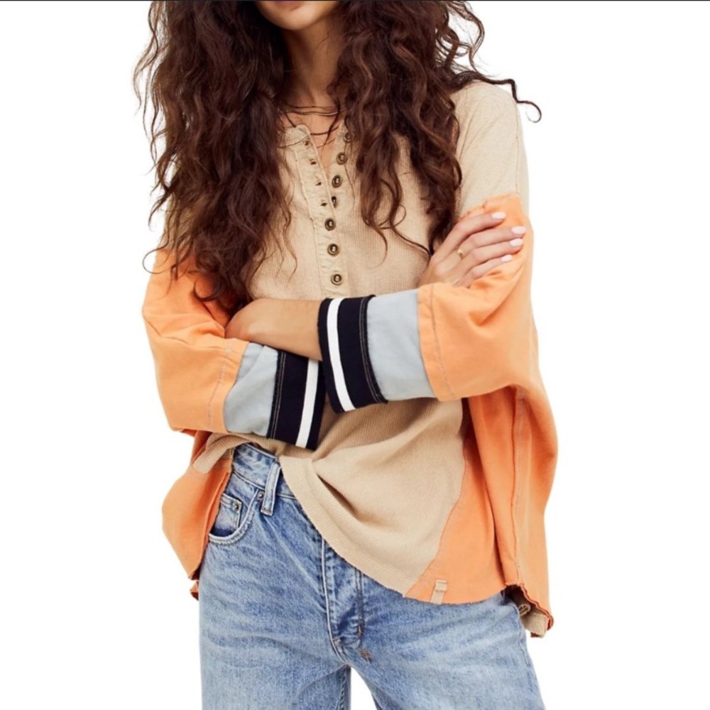 Free People Just Tip It Henley Top